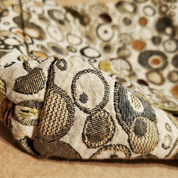 Buttonwood Designs Crossbody Messenger Bag Purse Polkadot Green Brown Tapestry - Picture 10 of 11